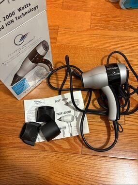 Velecta Paramound TGR 4000 Ionic Hair Dryer - Silver and Black